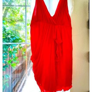 Silk Alice + Olivia bright red dress